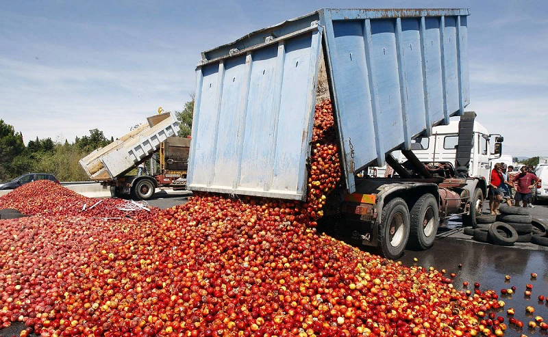 перевозка томатов и яблок